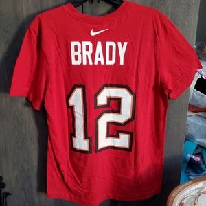 Nike #12 Brady Tampa Bay Buccaneers NFL T shirt Size M L👀K Tee-Shirt Tee GOAT